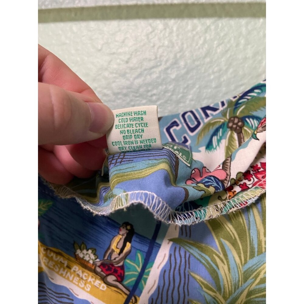 NWT Reyn‎ Spooner Women's Floral Pineapple Royal Hawaiian Dress with Tie Medium - Picture 6 of 9